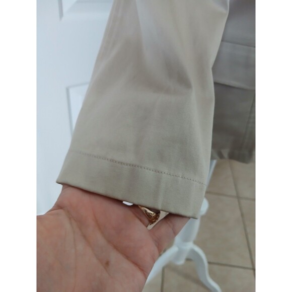 Chico's Women's Blazer Jacket Size 2 L Beige 3 Button Career Office - Picture 5 of 16